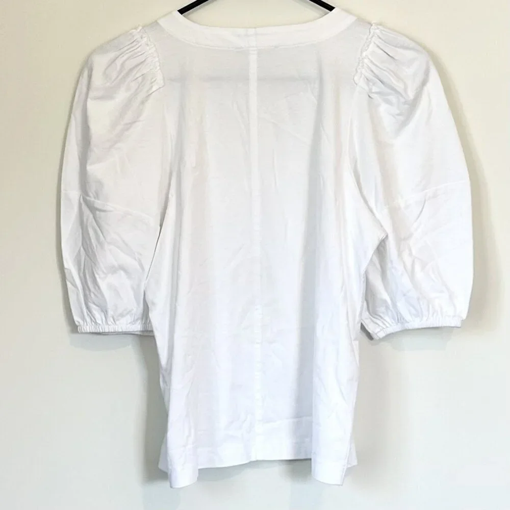 NWT Madewell White Puff-Sleeve Tee - Size: Extra Small